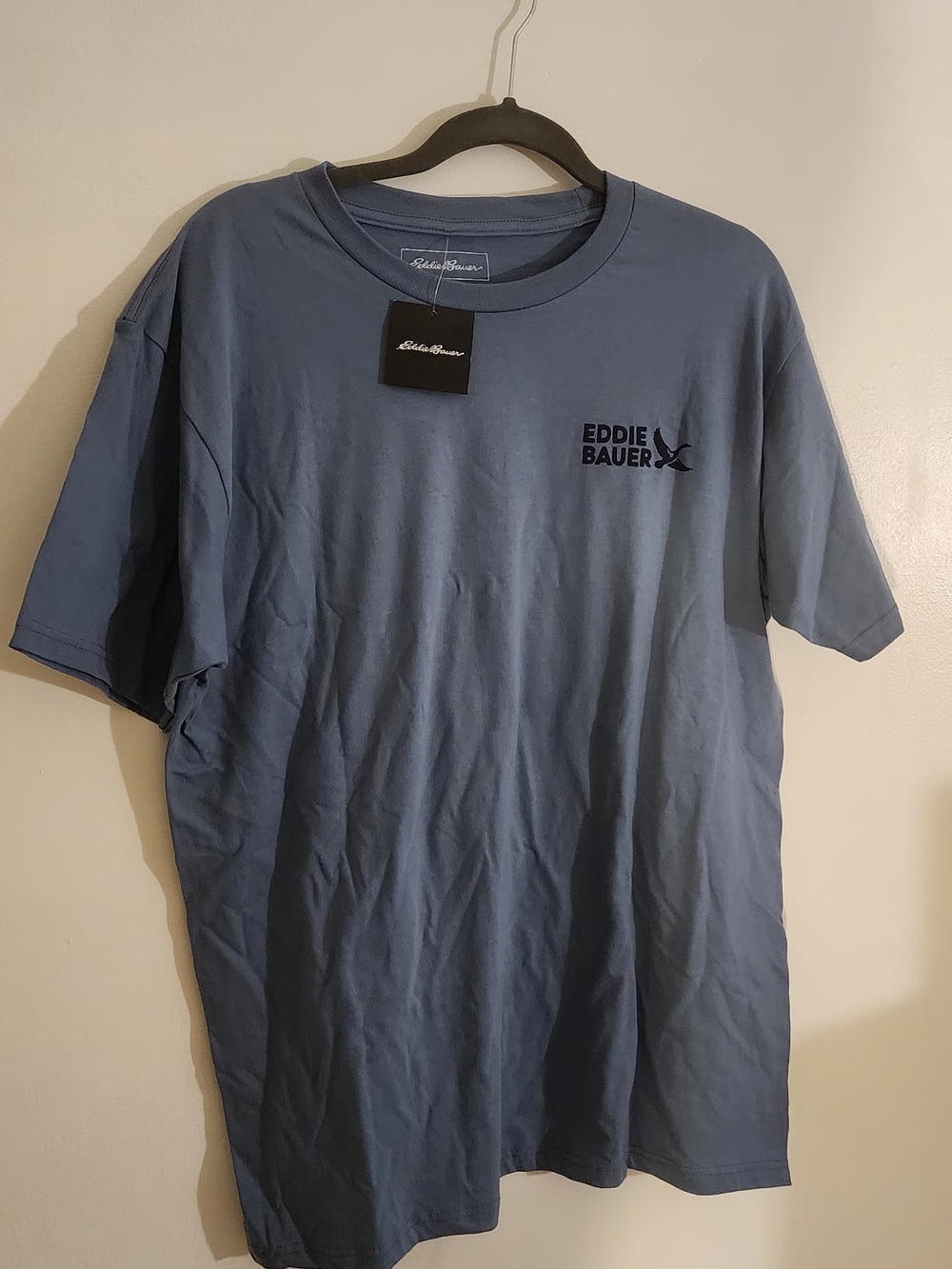 Eddie Bauer Men's Blue Logo T‑Shirt